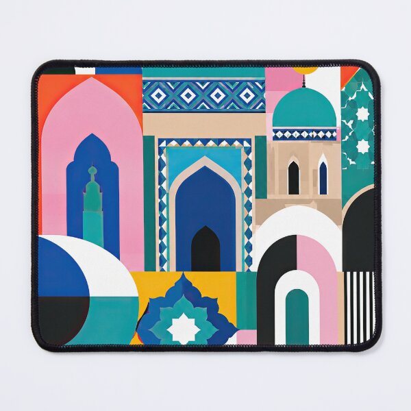 Item preview, Colorful geometric illustration of Turkistan landmarks and ornam designed and sold by ckybe.