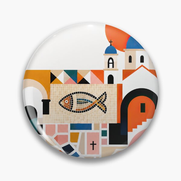 Item preview, Geometric poster collage inspired by Madaba, Jordan, featuring designed and sold by ckybe.