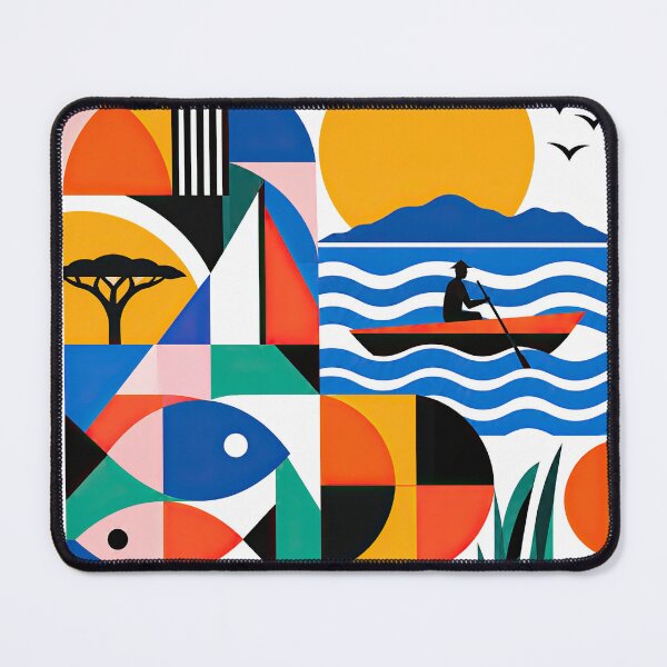 Item preview, Colorful geometric poster featuring the word KISUMU KENYA, designed and sold by ckybe.
