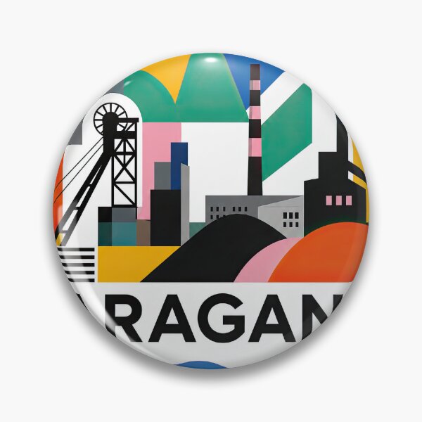 Item preview, Geometric poster illustration of Karaganda, Kazakhstan featuring designed and sold by ckybe.