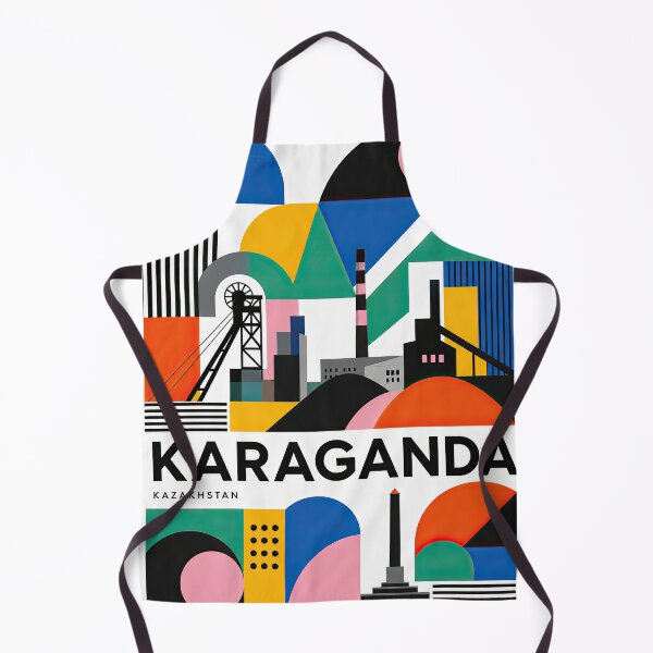 Item preview, Geometric poster illustration of Karaganda, Kazakhstan featuring designed and sold by ckybe.