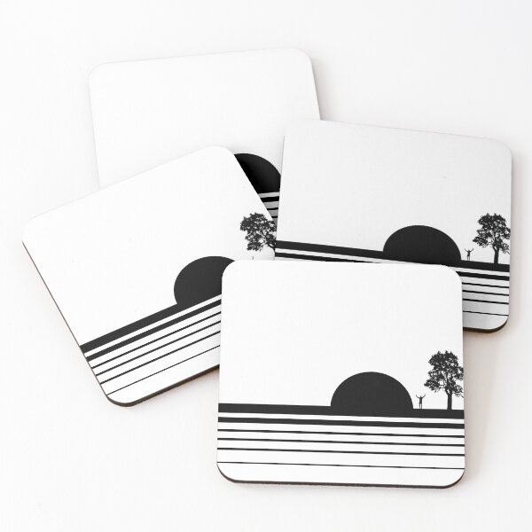 Item preview, Minimalist Landscape Silhouette with Sun and Tree  designed and sold by ZorianArt.