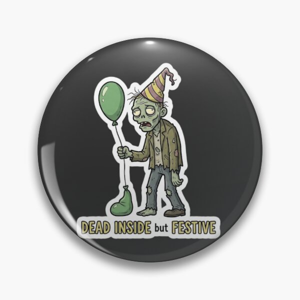 Item preview, Dead Inside but Festive Halloween Zombie Sticker designed and sold by Cerys-GS.