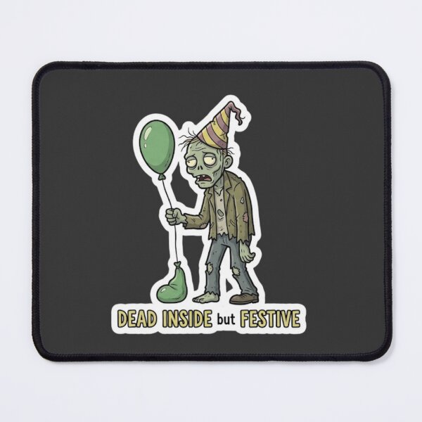 Item preview, Dead Inside but Festive Halloween Zombie Sticker designed and sold by Cerys-GS.