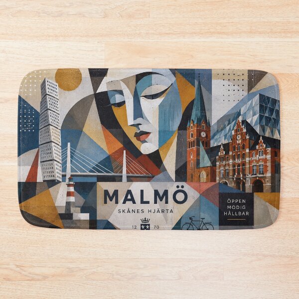 Item preview, Malmö Postcard artwork, Sweden – A Beautiful city in Europe. designed and sold by GalleryKauffeld.