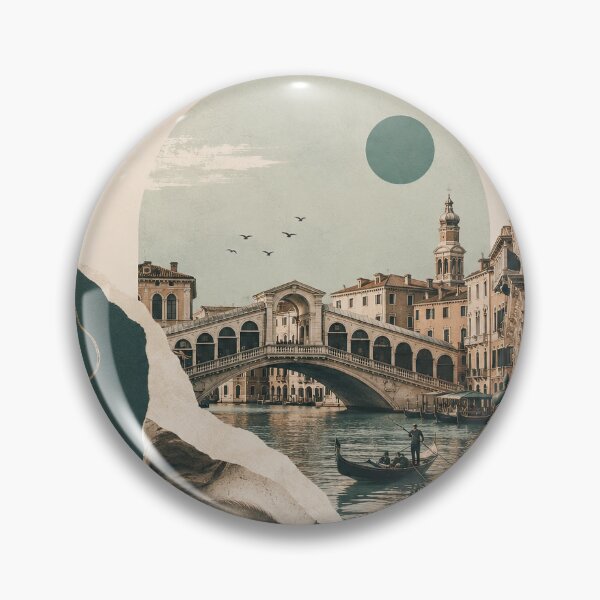 Item preview, Vintage-style Venice travel poster featuring architectural landm designed and sold by ckybe.