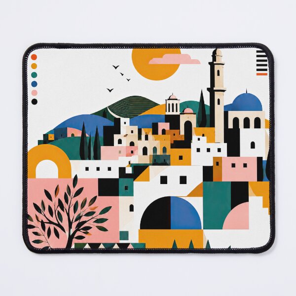 Item preview, Colorful geometric illustration of a stylized Middle Eastern designed and sold by ckybe.