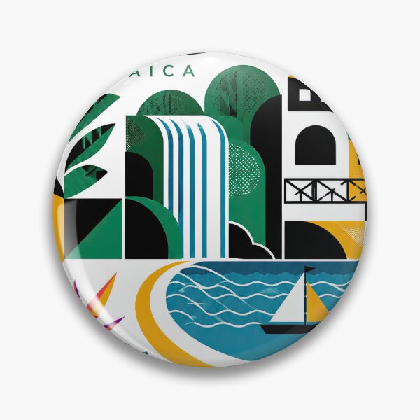 Item preview, Colorful geometric illustration featuring the Ocho Rios Jamaica designed and sold by ckybe.