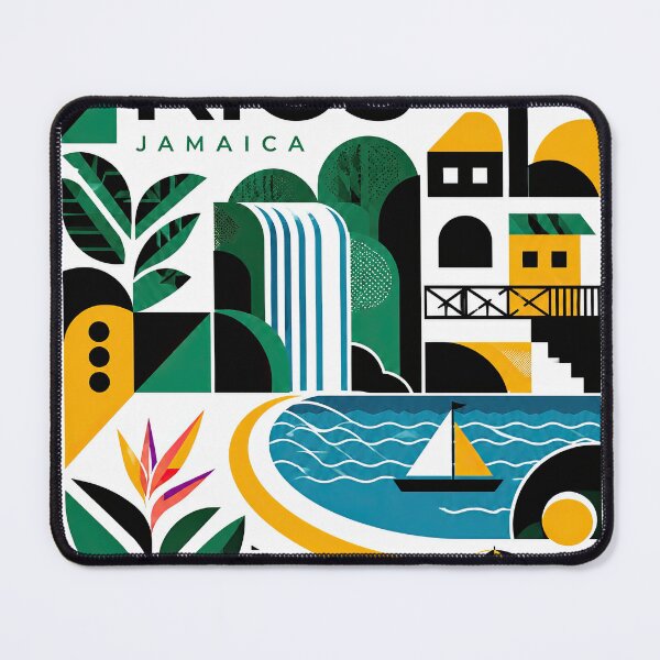Item preview, Colorful geometric illustration featuring the Ocho Rios Jamaica designed and sold by ckybe.