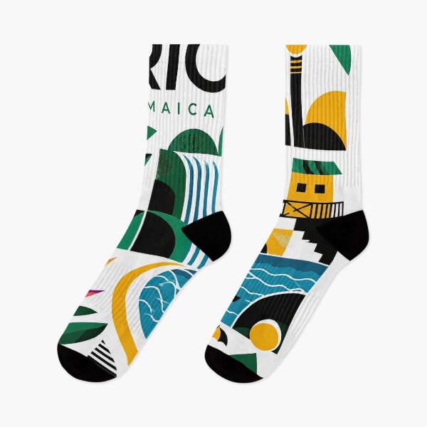 Item preview, Colorful geometric illustration featuring the Ocho Rios Jamaica designed and sold by ckybe.