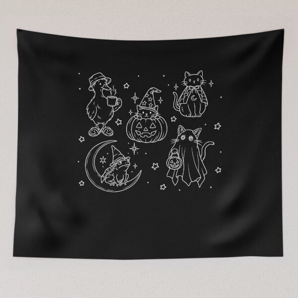 Item preview,  Halloween Duck Cat Witch Frog Ghost Pumpkin Crescent Moon designed and sold by NancyxEasSHOP.