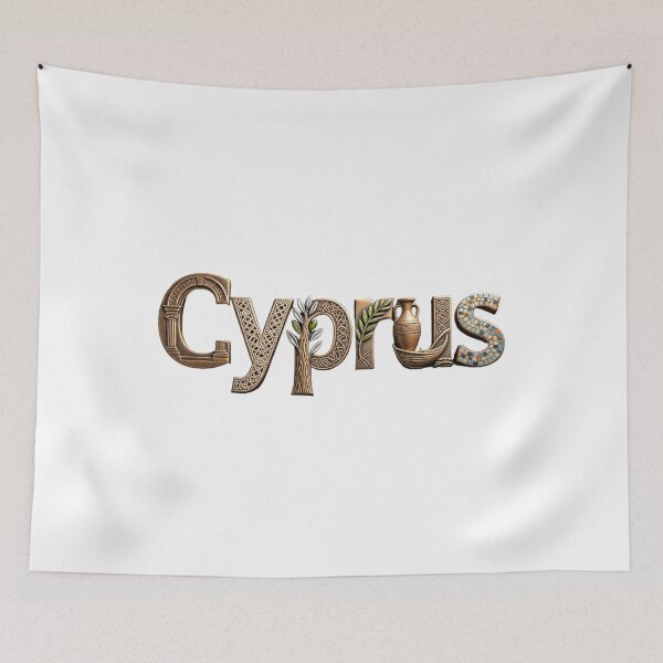 Item preview, Cyprus Travel Vintage Typography – Mediterranean Island Vibes designed and sold by VladisWorld.