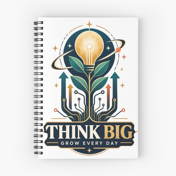 Item preview, Think Big Grow Every Day - Motivational Growth Mindset Quote designed and sold by Tshirtit.