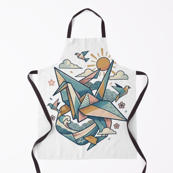 Item preview, Geometric Origami Crane Japanese Wave Graphic designed and sold by Stoic-Shop.