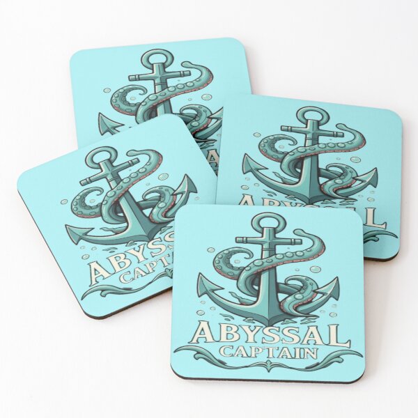 Item preview, Abyssal Captain Pirate Anchor Kraken Logo Art designed and sold by FABIOLA1970.