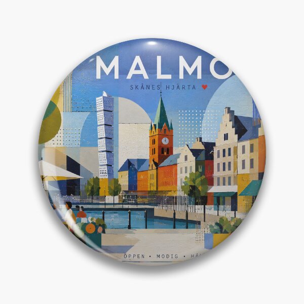 Item preview, Malmö, Sweden – a painting of a summer day in this beautiful Scandinavian city. designed and sold by GalleryKauffeld.
