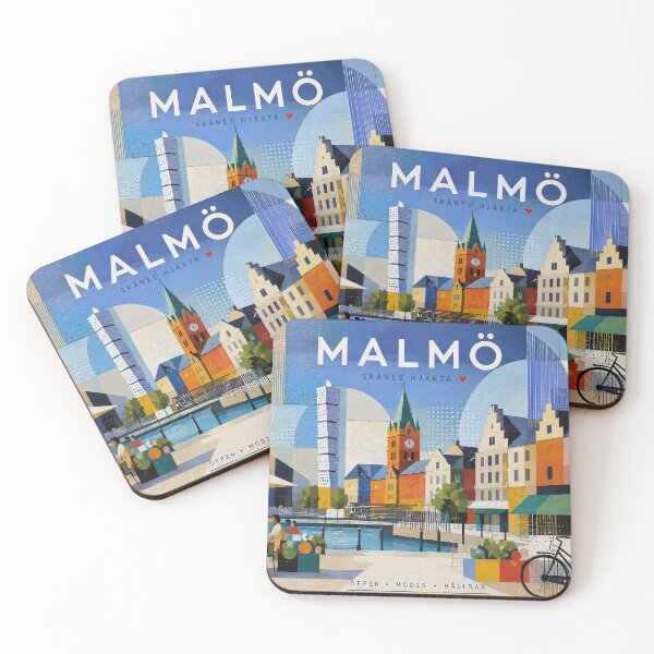 Item preview, Malmö, Sweden – a painting of a summer day in this beautiful Scandinavian city. designed and sold by GalleryKauffeld.