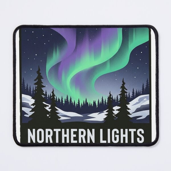 Item preview, Northern Lights Arctic Circle Alaska Spruce Sticker designed and sold by DetourDgn.