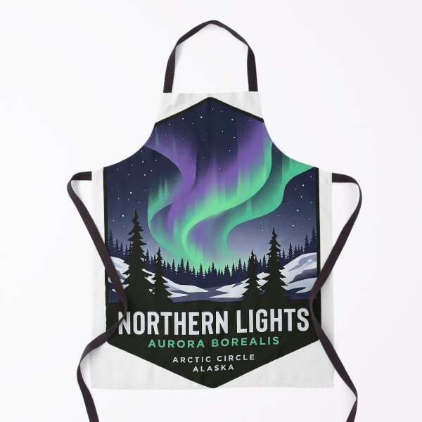 Item preview, Northern Lights Arctic Circle Alaska Spruce Sticker designed and sold by DetourDgn.