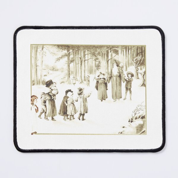 Item preview, Vintage Christmas Santa and Children Lithograph designed and sold by Antique Science Press.