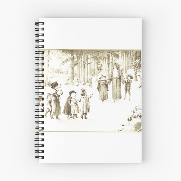 Item preview, Vintage Christmas Santa and Children Lithograph designed and sold by Antique Science Press.