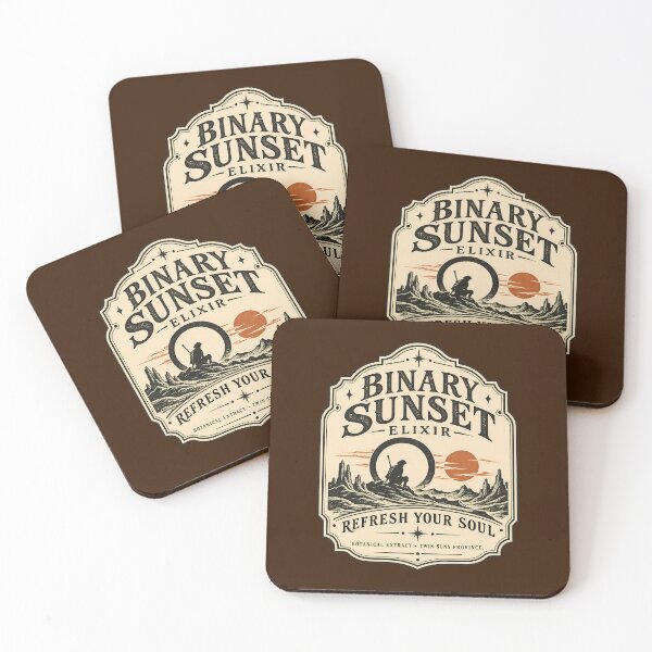 Item preview, Binary Sunset Potion Label negative space designed and sold by agearb.