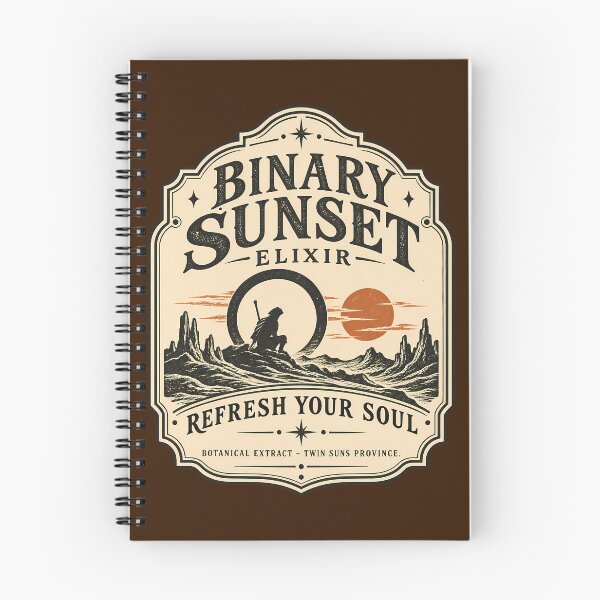 Item preview, Binary Sunset Potion Label negative space designed and sold by agearb.