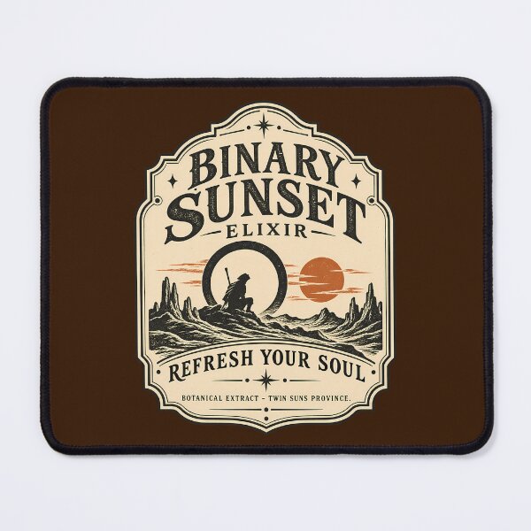 Item preview, Binary Sunset Potion Label negative space designed and sold by agearb.