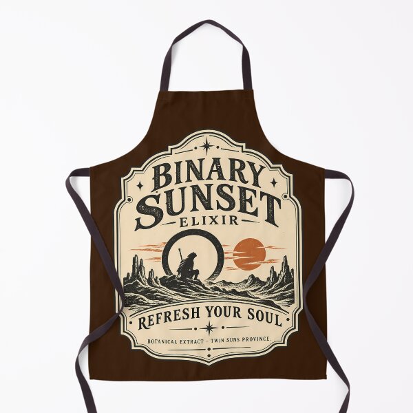 Item preview, Binary Sunset Potion Label negative space designed and sold by agearb.