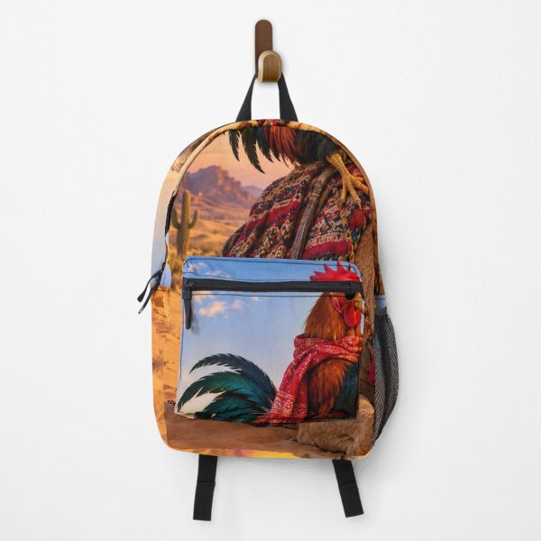 Item preview, Cool Rooster Playing Flute on Camel in Desert Sunset Wall Art designed and sold by Sandeep design studio .