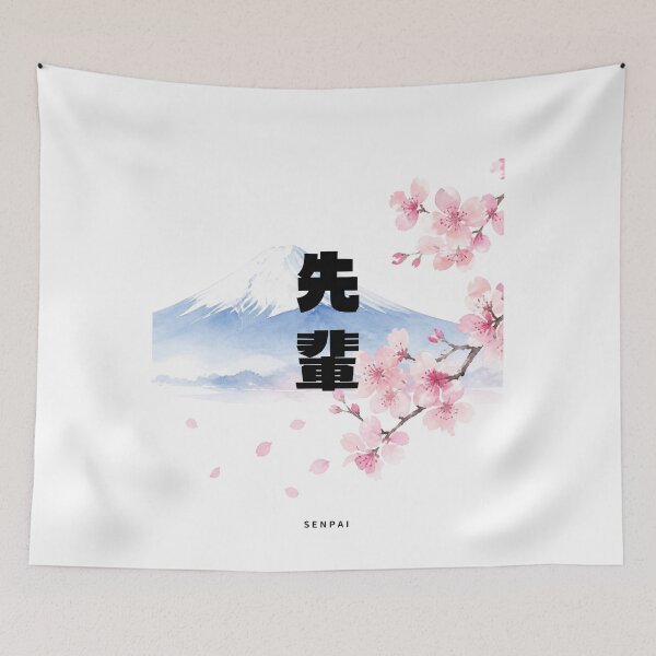 Item preview, Senpai | Mount Fuji & Cherry Blossom | Japanese Design designed and sold by JapanMemoir.