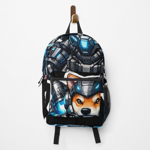 Item preview, Cyberpunk Mecha Shiba Inu Jetpack Sci-Fi Armor Sticker designed and sold by CyberPaws Art.