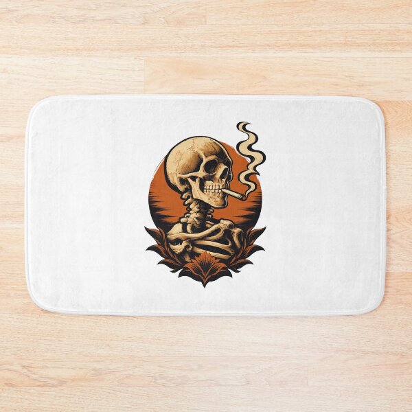 Item preview, Vincent Van Gogh Inspired Skull with Burning Cigarette Art Design designed and sold by nilakastrati04.