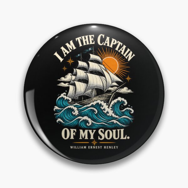 Item preview, I Am the Captain of My Soul – Vintage Sailing Ship – Invictus Quote designed and sold by MadeWithMS.