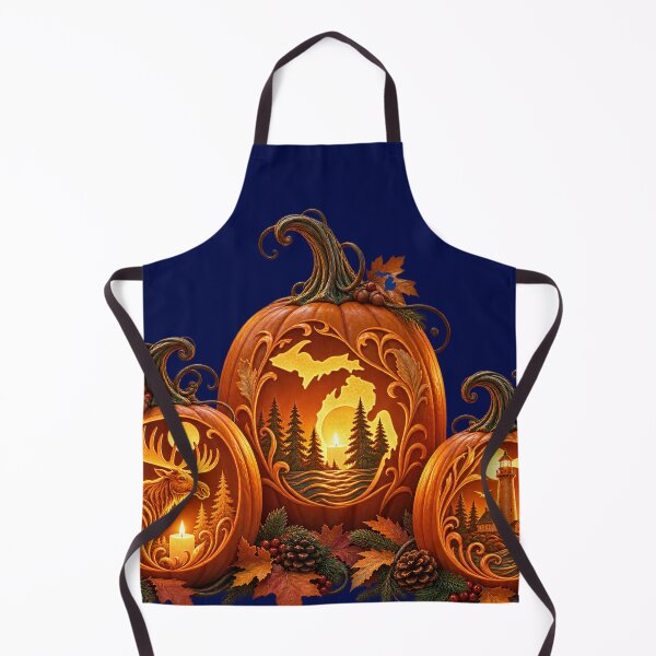 Item preview, Michigan Pumpkin Season | Autumn Harvest Art designed and sold by FreshWaterWares.
