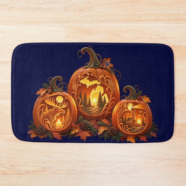 Item preview, Michigan Pumpkin Season | Autumn Harvest Art designed and sold by FreshWaterWares.
