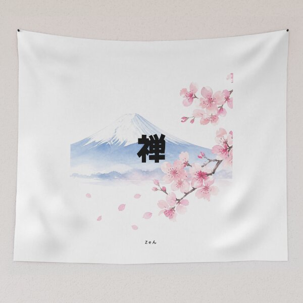 Item preview, Zen | Mount Fuji & Cherry Blossom | Japanese Design designed and sold by JapanMemoir.