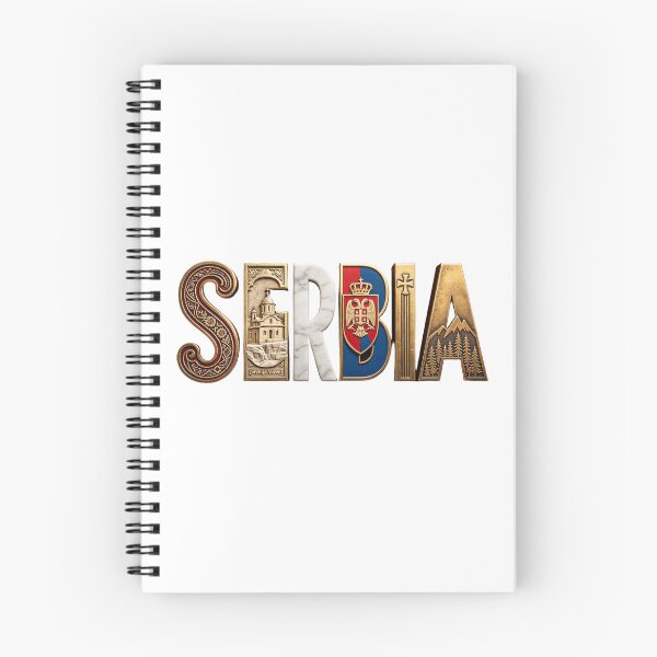 Item preview, Serbia Travel Vintage Typography – Balkan Heritage & Mountain Adventure designed and sold by VladisWorld.
