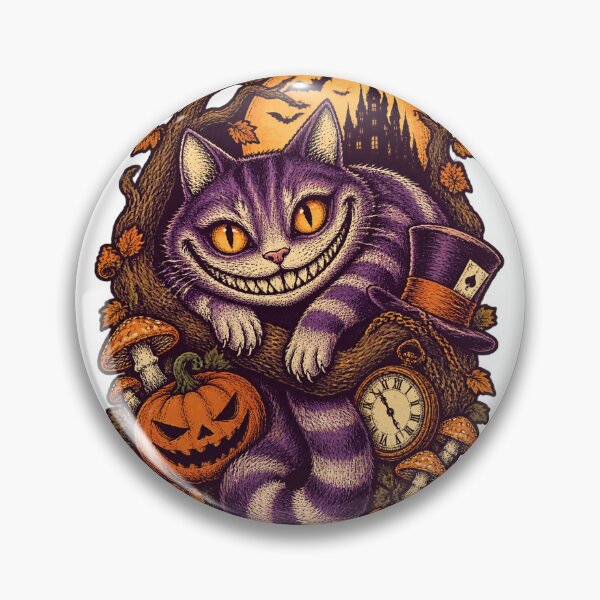 Item preview, Whimsical Cheshire Cat Smiling Illustration with Striped Pattern and Mysterious Eyes designed and sold by nilakastrati04.