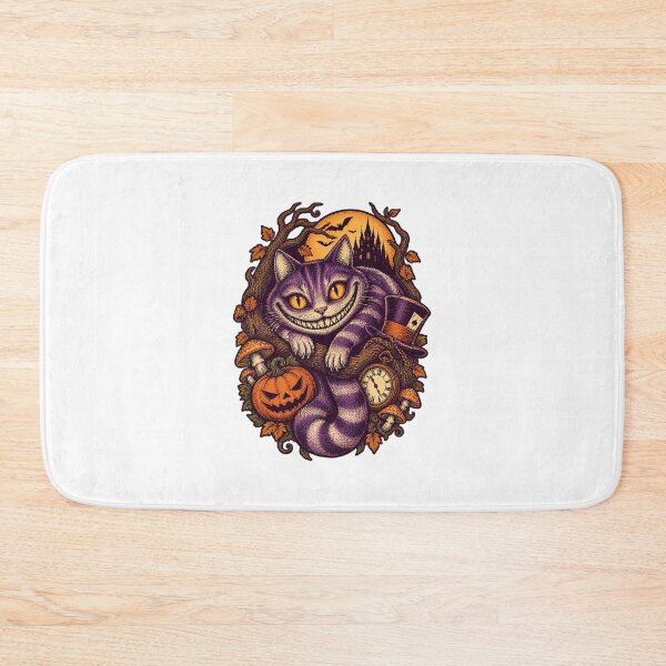 Item preview, Whimsical Cheshire Cat Smiling Illustration with Striped Pattern and Mysterious Eyes designed and sold by nilakastrati04.