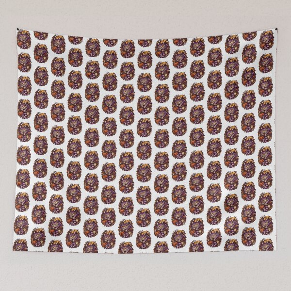 Item preview, Whimsical Cheshire Cat Smiling Illustration with Striped Pattern and Mysterious Eyes designed and sold by nilakastrati04.