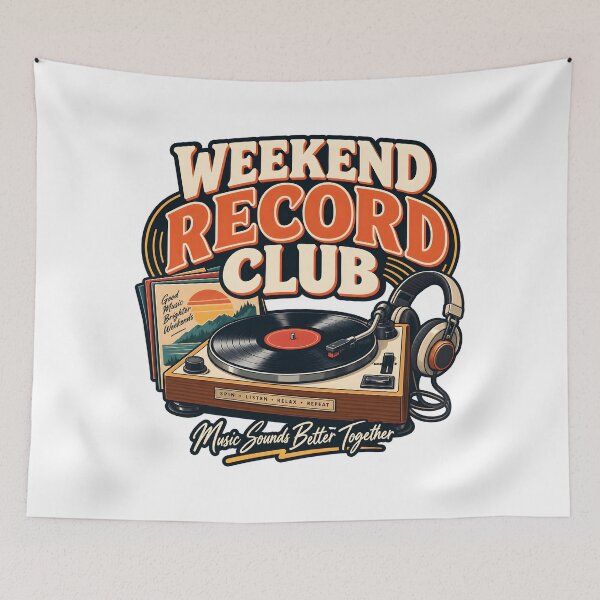 Item preview, Weekend Record Club designed and sold by Ahsacom.