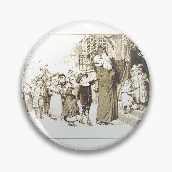 Item preview, Vintage Christmas Father Winter Children Lithograph designed and sold by Antique Science Press.