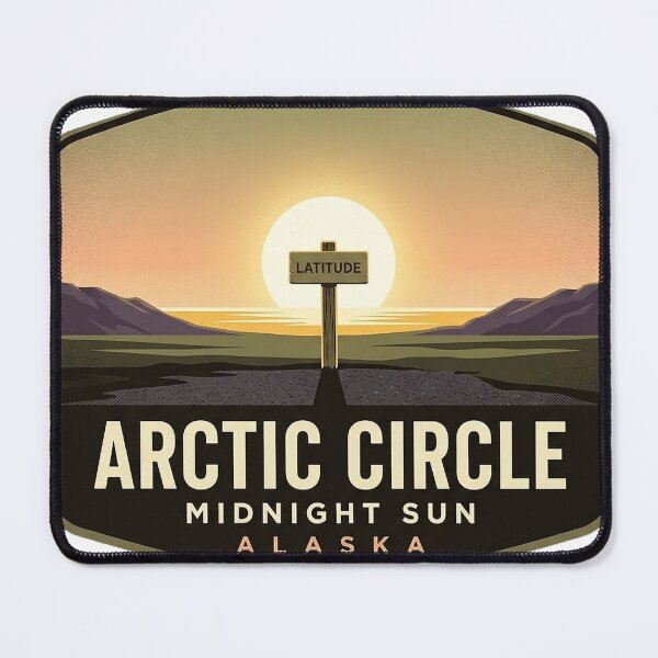Item preview, Arctic Circle Alaska Midnight Sun Travel Badge Sticker designed and sold by DetourDgn.