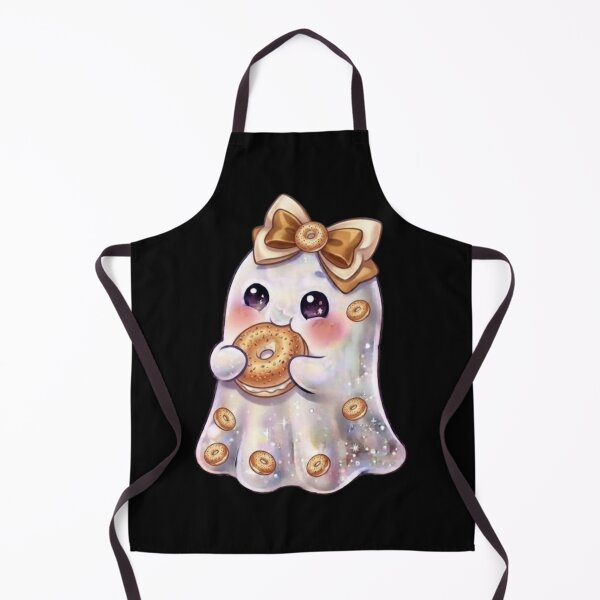 Item preview, Cute Kawaii Ghost Bagel Design / Cream Cheese / Halloween / Foodie / Food Pun / T-shirts mugs stickers phone case hardcover journal poster Funny designed and sold by TeenLake.