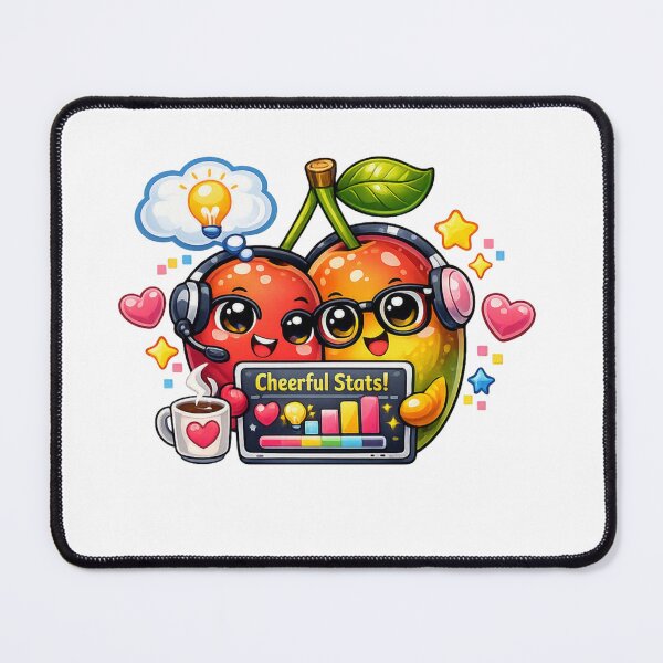 Item preview, Cheerful Stats – Pastel Kawaii Cherries Duo designed and sold by Sommium .