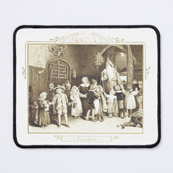 Item preview, Vintage Christmas Father Christmas Farewell Engraving designed and sold by Antique Science Press.