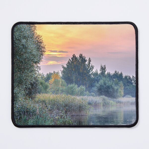 Item preview, Peach Mist Over the Quiet Lake designed and sold by MariaAbaza.