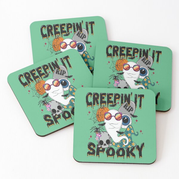 Item preview, Creepin’ It Spooky – Cute Halloween Ghost Retro Design designed and sold by MarlandTreasures.