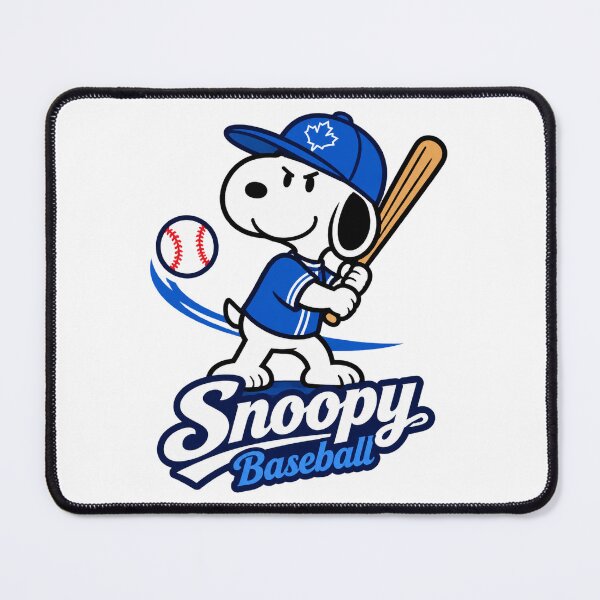 Item preview, Snoopy Playing Baseball with Blue Jays Inspired Design designed and sold by Piiouf.